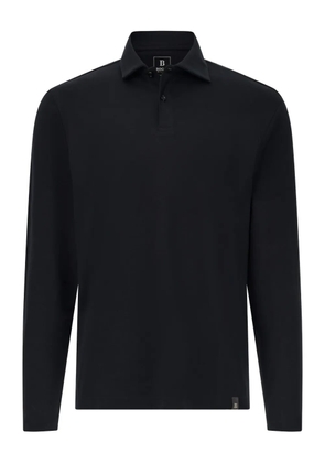 Boggi Milano long-sleeved buttoned polo shirt - Black
