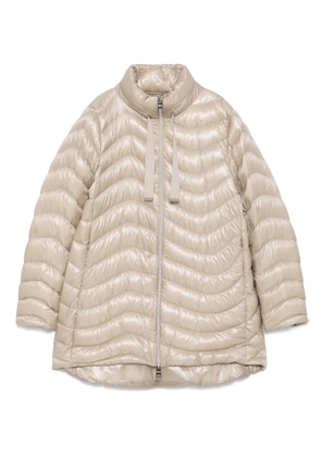 Herno high-neck quilted coat - Neutrals