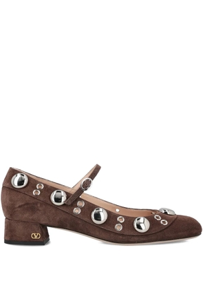 Valentino Garavani metal-stud pumps - Brown