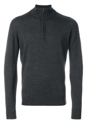 John Smedley zip-neck jumper - Grey