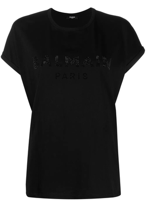 Balmain embellished-logo T-shirt - Black