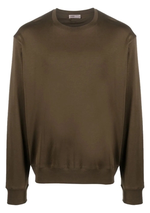 Herno long-sleeved cotton sweatshirt - Green