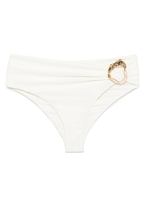 PatBO metallic-stone jersey bikini bottoms - White