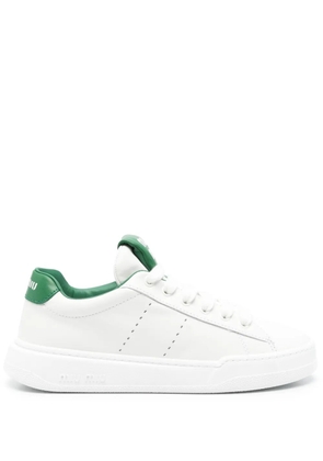 Miu Miu leather sneakers - White