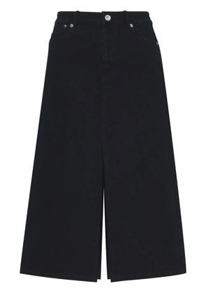 Proenza Schouler White Label Sloan washed-denim mid skirt - Black