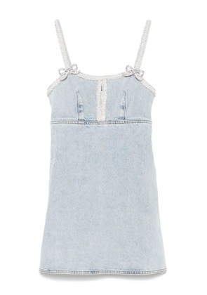 Self-Portrait denim mini dress - Blue