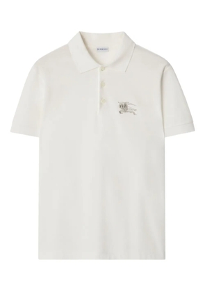 Burberry equestrian knight design polo shirt - White