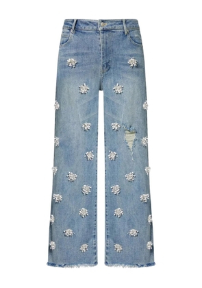 Simkhai Jude embellished frayed jeans - Blue