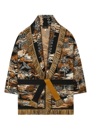 Alanui Lost In The Blue fringed cardigan - Black