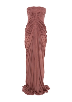 Rick Owens draped strapless maxi dress - Pink