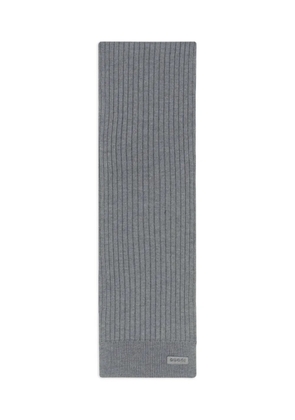 Gucci ribbed logo-detail scarf - Grey