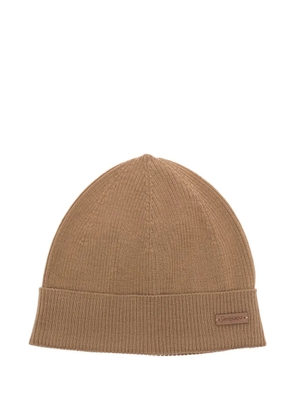 Saint Laurent ribbed wool beanie - Brown