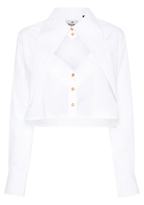 Vivienne Westwood Cut-off Heart cropped shirt - White
