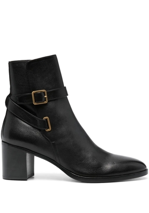 Saint Laurent Dorian 70mm buckled biker boots - Black