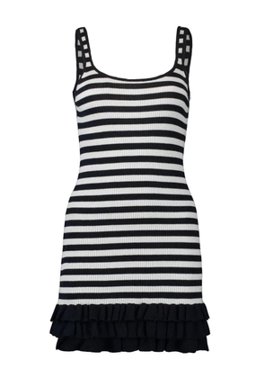 Brandon Maxwell The Sutter striped mini dress - NAVY/STRIPE