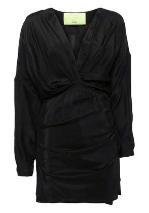 GAUGE81 Asuka drapped silk dress - Black