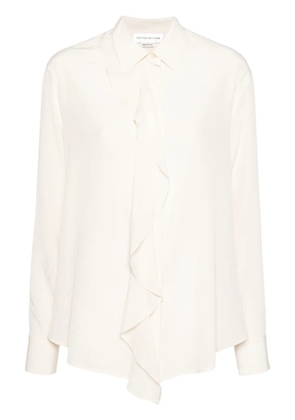 Victoria Beckham ruffle-detail silk blouse - Neutrals