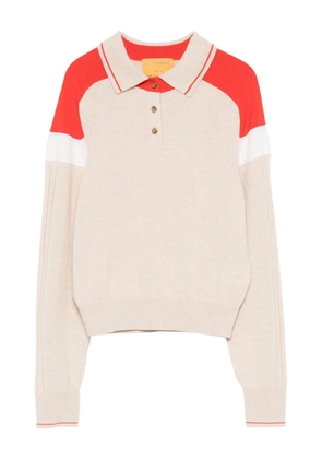Guest In Residence Alpine Collegiate cashmere polo top - Neutrals