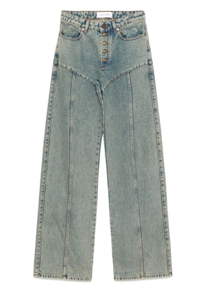 Marine Serre Moon Laser flared jeans - Blue