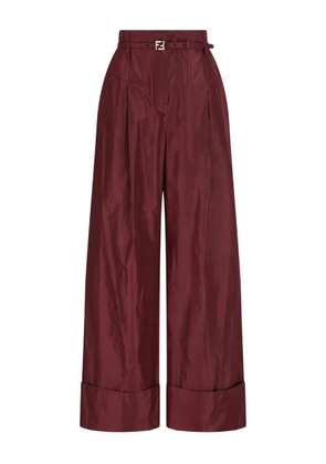 FENDI FF-buckle trousers - Red