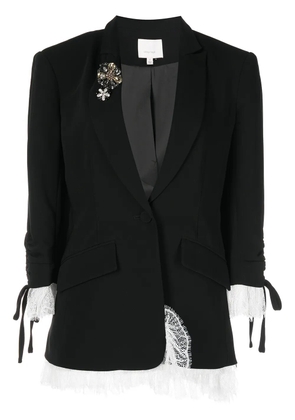 Cinq A Sept Roxie lace-trim blazer - Black