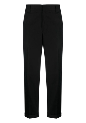 Golden Goose logo-patch straight-leg trousers - Black