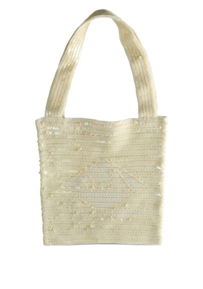 BODE sequin embellished tote bag - Neutrals