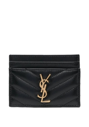 Saint Laurent chevron logo cardholder - Black