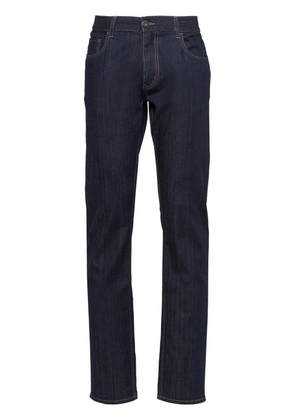 Prada contrast-stitch straight-leg jeans - Blue
