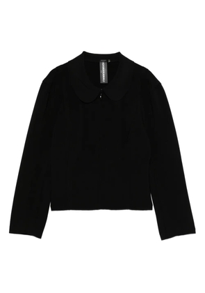 Norma Kamali peter pan-collar long-sleeve jacket - Black