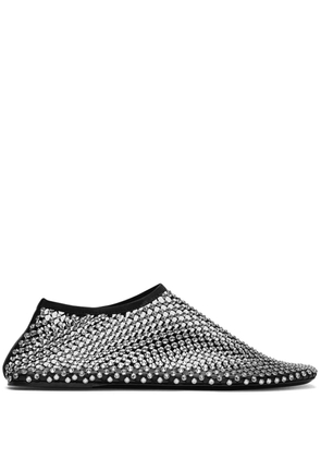Christopher Esber Minette crystal ballerina shoes - Black