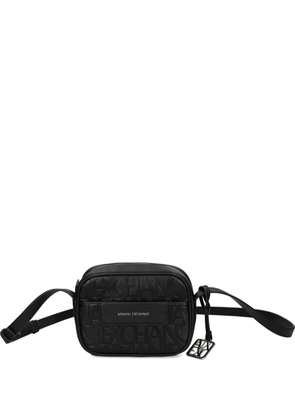 Armani Exchange embossed satchel bag - Black