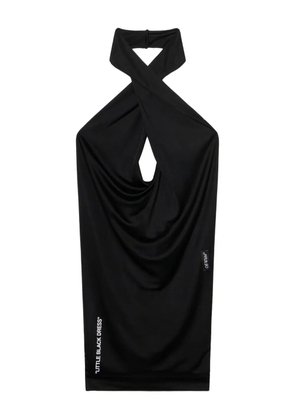 Off-White Fluid Jer backless mini dress - Black