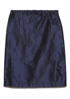 Prada drawstring midi pencil skirt - Blue
