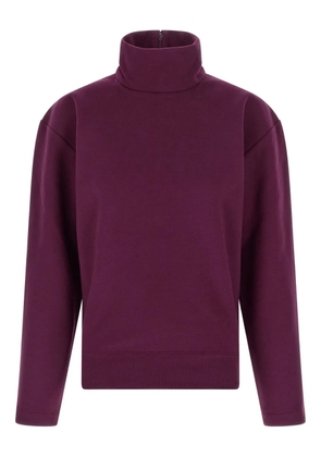 Saint Laurent mandarin collar padded sweatshirt - Purple