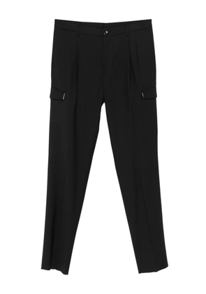 Tagliatore pleated-detail cargo pants - Black
