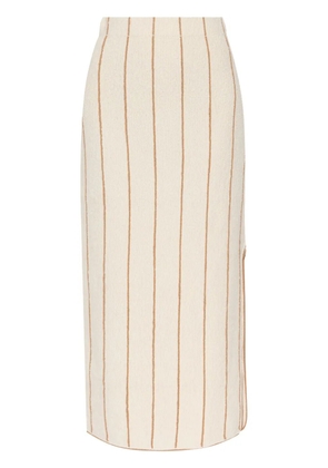 By Malene Birger Hercula striped midi skirt - Neutrals