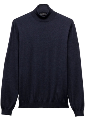Prada fine-knit roll-neck jumper - Blue