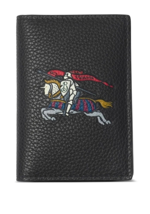 Burberry equestrian-knight calf-leather cardholder - Black