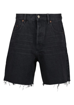 Saint Laurent frayed detailing shorts - Black