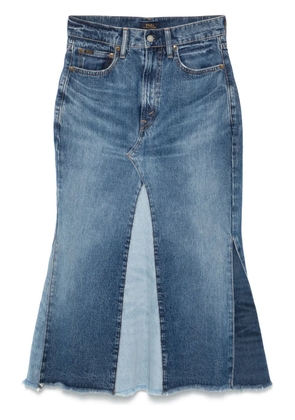 Polo Ralph Lauren patchwork denim maxi skirt - Blue