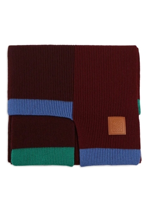 LOEWE colourblock scarf - Red