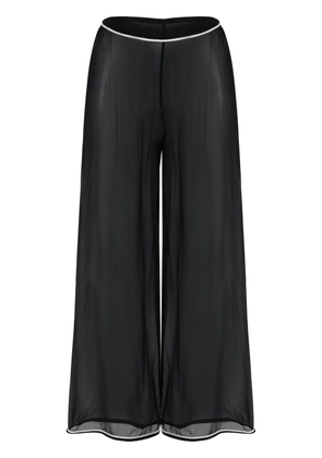BODE Juana sheer silk trousers - Black