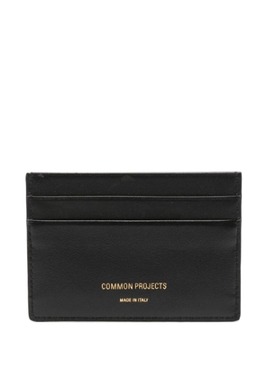 Common Projects logo-stamo leather cardholder - Black