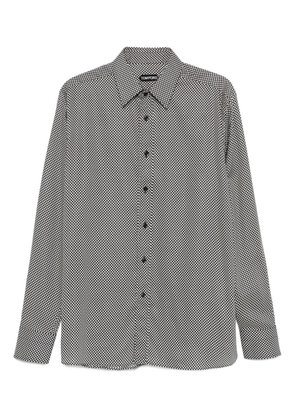 TOM FORD polka dot-pattern shirt - Black