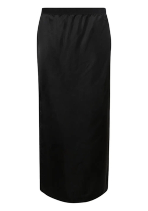 WARDROBE.NYC satin-finish midi skirt - Black