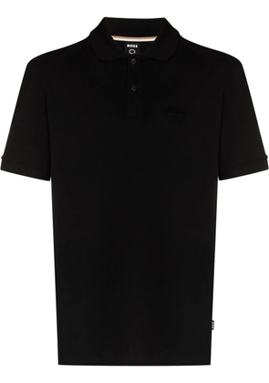 BOSS Pallas embroidered-logo polo shirt - Black