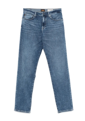 BOSS whiskering-effect jeans - Blue