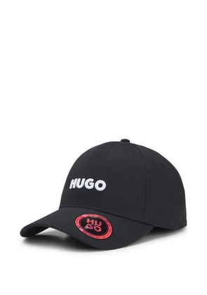 HUGO logo-embroidered cotton cap - Black