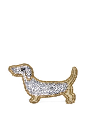 Thom Browne Hector crystal-embellishment brooch - Silver